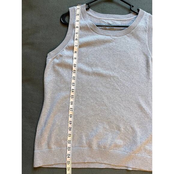 Woolx Merino Sweater Womens XL Lilac Chessy Tank Top Minimalist Preppy Chic EUC - Picture 6 of 9